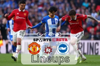 Manchester United vs Brighton & Hove Albion F.C. Lineups