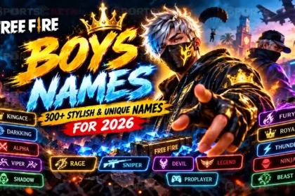 Free Fire Boys Names