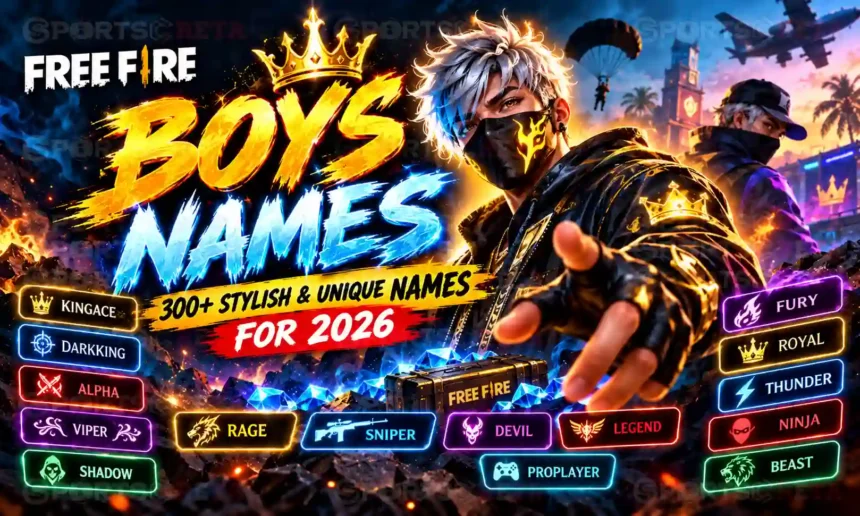 Free Fire Boys Names